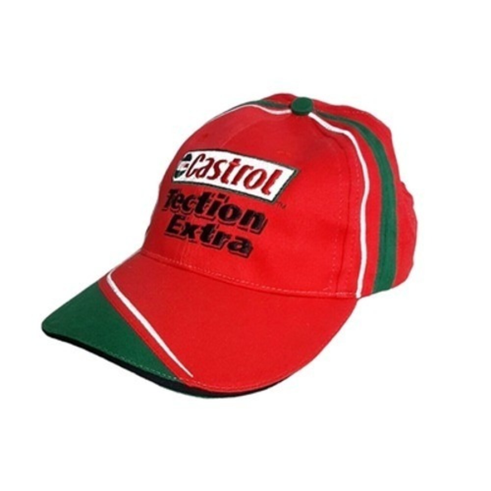 Castrol Tection Extra Baseball Hat Cap adjustable strapback red green‎ racing